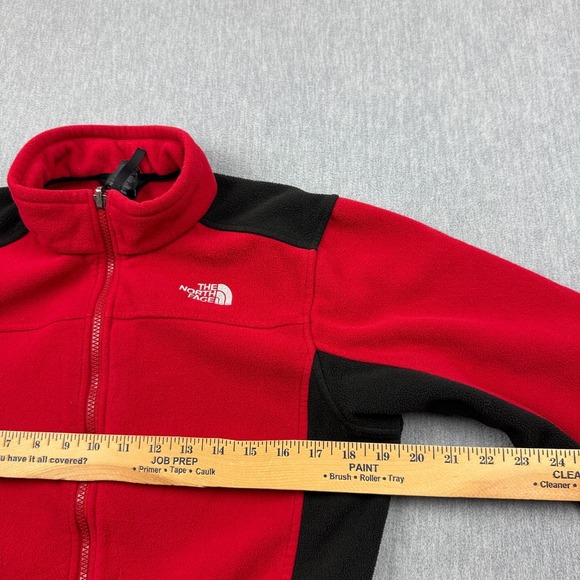 The North Face Jacket Boys Large 14/16 Red Full Zip Fleece Mock Neck Hiking Coat - Picture 8 of 13